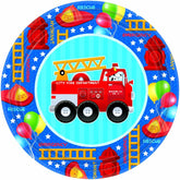 Fire Engine Fun Birthday Party Luncheon Paper Plates 9 Inches By Amscan